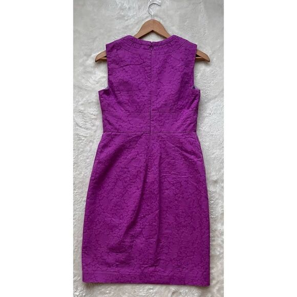 VINTAGE EUC Kelly & Diane Purple Textured Pattern Sleeveless Dress with V-neck - Picture 5 of 10
